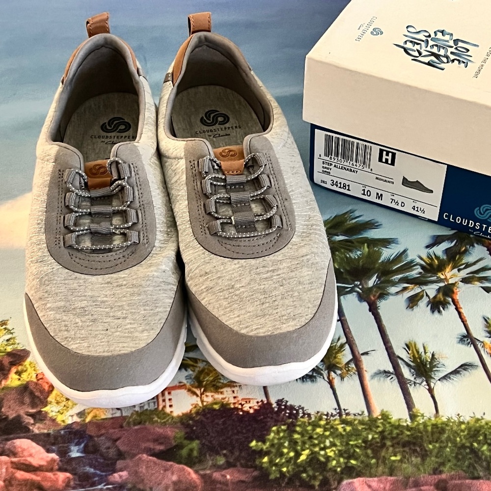 NIB NEW Clark’s CLOUDSTEPPERS Slip-on Step Allenabay Gray Women’s Size 10